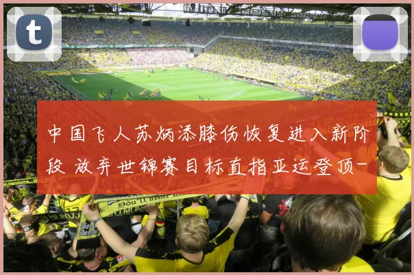 中国飞人苏炳添膝伤恢复进入新阶段 放弃世锦赛目标直指亚运登顶